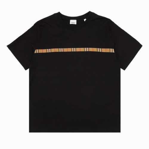 Burberry 巴宝莉 胸口格纹织带短袖T恤 Size：S-L