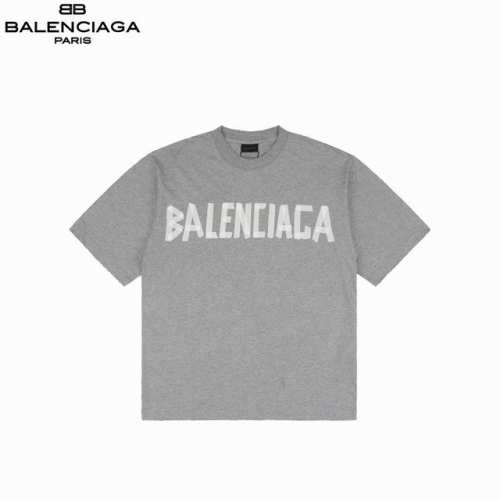 balenciaga 巴黎世家 做旧水洗胶带Logo短袖 采用32S 1*2精棉双纱平纹，260克；搭配32S 1*2精棉双纱1*1罗纹，320克。水洗黑环保定