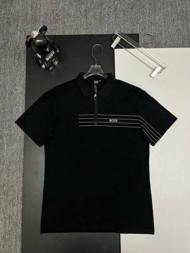 Boss 博斯 刺绣新款拉链polo衫 原版面料 官方同款 采用210克丝光珠地棉，定制 同缸染面料 手感非常舒服爽滑 版型挺阔有型 一线品牌代工厂p出品 进口