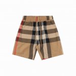 burberry 巴宝莉 经典条纹格子短裤 面料原版天丝棉梭织定制 功能性斜纹面料 百分百定位对条对格 非常耗时废料 密度手感和原版达到一致 松紧腰搭配 轻松调