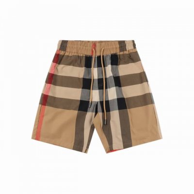 burberry 巴宝莉 经典条纹格子短裤 面料原版天丝棉梭织定制 功能性斜纹面料 百分百定位对条对格 非常耗时废料 密度手感和原版达到一致 松紧腰搭配 轻松调