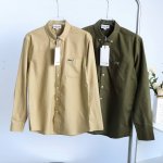 160 Lacoste法国鳄鱼男装经典商务休闲纯色透气长袖衬衣衬衫 Lacoste 鳄鱼史诗级别港资大厂溢达常州公司原单出品！真正颠覆行业的鳄鱼休闲系列 纯正外