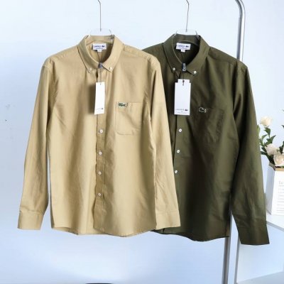 160 Lacoste法国鳄鱼男装经典商务休闲纯色透气长袖衬衣衬衫 Lacoste 鳄鱼史诗级别港资大厂溢达常州公司原单出品！真正颠覆行业的鳄鱼休闲系列 纯正外