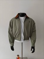 250 -Ralph Lauren拉夫劳伦翻领夹克美式复古外套- 设计亮点 经典翻领剪裁自带学院派书卷气 90S美式复古短版型 黄金比例显腿长 定制人字纹面料肌
