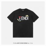 fendi 芬迪 25Ss 蛇形Fd字母印花短袖 面料采用230克重精梳棉 定制32支1*1螺纹 成衣两遍水洗处理 面料舒适亲肤无异感 定制定染面料 纺织密度高