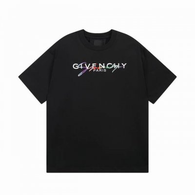 细节图 顶级版本 #Givenchy#纪梵希.25Ss.经典立体字母彩虹色印花刺绣短袖T恤 面料采用定制Giv全棉双纱面料 克重260G 手感松软细腻扎实 舒适