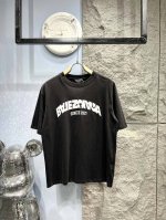 p210Balenciaga*巴黎世家 简约倒钩字母T恤 *原版定制280克双股双纱纯棉面料 这款面料和柜柜一样，采用环保定染原色，面料棉纤维长度长 纺成纱线后