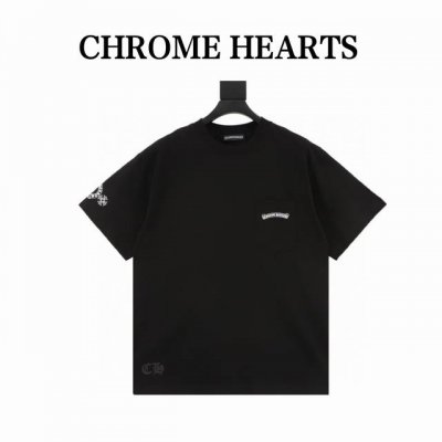 Chrome Hearts克罗心25Ss彩色十字架短袖T恤 宽松版型高密度针织，面料280克双纱，1*1双纱螺纹，手感柔软舒适，不变形，Os落肩宽松版型，男女同