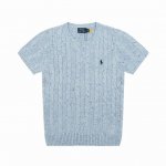 顶级品质 款号：Ds058# 全年不下架 拉夫劳伦Ralph Lauren羊毛混纺小马刺绣Logo麻花针织短袖 拉夫劳伦Ralph Lauren渐变多彩色点百搭
