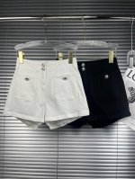 2025夏季新款 小香风银扣 牛仔短裤 版型超赞 Size: S- L