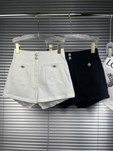 2025夏季新款 小香风银扣 牛仔短裤 版型超赞 Size: S- L