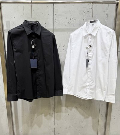 LV驴牌 25春夏新款秋冬款 定制字母金属拼接 高品质长袖衬衫 码数：M-3Xl