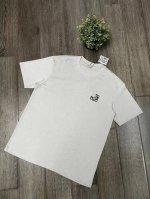 Loewe 短袖T恤 工艺：刺绣 颜色：灰色 红色 码数：S~Xl 面料：精梳紧密棉盖棉280G 柔顺手感，做工细致。男女同款宽松版型！