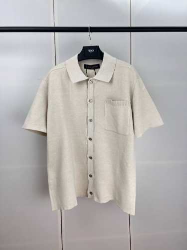 LV路易口袋提花针织短袖衬衫 S M L