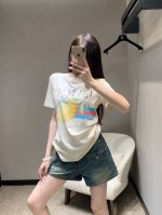 顶级复刻 古驰 Gucci比得兔系列柠檬兔印花圆领短袖T恤 款号：886 原版面料官方同款短袖T恤 定制280 克同缸染面料手感非常舒服 春夏最新砖柜同步时尚又