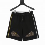 fendi 芬迪 小怪兽眼睛刺绣短裤 面料采用定制面料，订染颜色后整蚀毛处理，对照原版做丝滑超柔处理，布面肌理股线清晰明显，垂感一级棒，做工精致都到达外贸出口标
