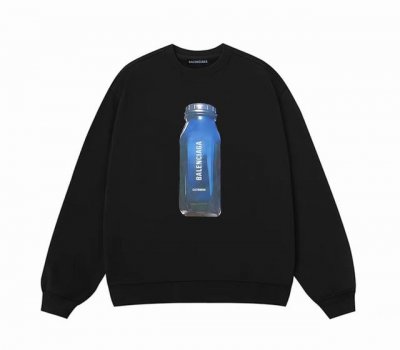 Balenciaga巴黎世家新款水瓶春季圆领卫衣 原版面料高版本高品质 网红明星同款 优选新疆长绒棉纯棉面料 pu直喷印花Logo工艺 定制定染 手感非常舒服