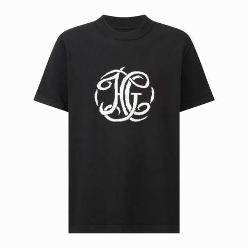 Givenchy 纪梵希Hg签名提花针织衫 面料：采用50支纯棉毛纱，16针进口细针织出，成衣效果轻薄透气，U型领口设计风格搭配10*10龟背贴合。 Huber