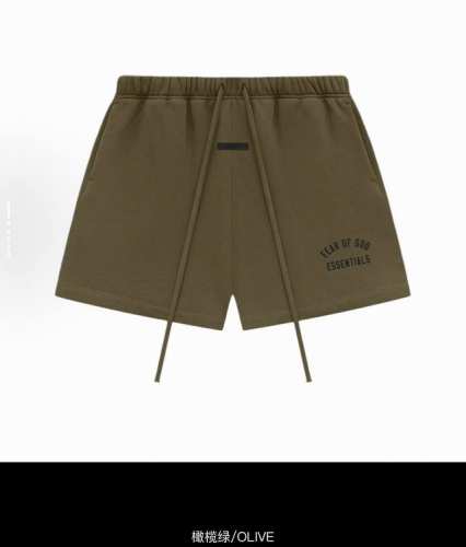 Fear Of God Essentials Fall24 Back To School 系列 Fleece Soccer Short 字母印花中腰五分休闲短裤
