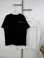 款号A9 Balenciaga 巴黎世家经典款字母印花流苏 Logo图标刺绣圆领短袖T恤简约 颜色：白色 黑色 尺码：Xs S M L