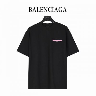 Balenciga 巴黎世家 字母封条掩盖印花短袖T恤 日本进口岛田印花机 独家订织订染布料采用280克面料 胸口及后背字母印花工艺细节无法挑剔， 极具档次感与