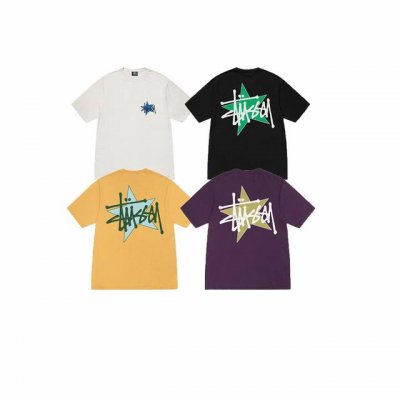 款号Xb2069# Stussy斯图西 Ss25 星星Logo短袖T恤男女同款 230克纯棉圆筒布版型 两侧面不带缝线 正确版本与正品相同。区别市场通货。 颜色