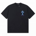 款号Ys18 克罗家梵文多彩十字架潮牌印花男T恤女韩范街头潮流T 采用250克双纱纯棉面料 .高克重。1：1版型。官网同步黑白两色S-Xl