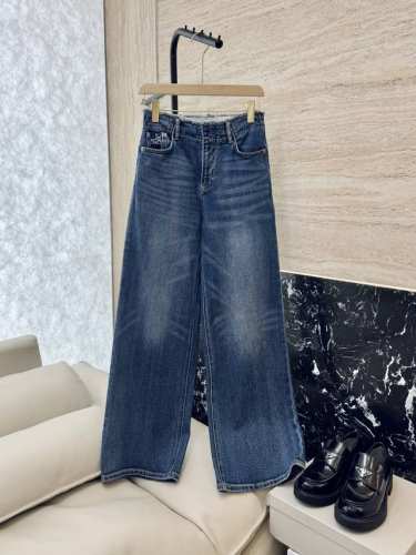 cx056#新款牛仔裤 Loewe 字母绣花 牛仔棉显瘦牛仔裤 26-30码