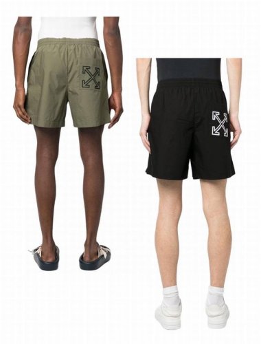 现货： # 官方新款 品牌：Off-White 刺绣箭头款休闲裤 五分中裤！ 颜色： 黑色 绿色 尺码：Xs-S-M-L 面料：采用定制290克，100%全棉平