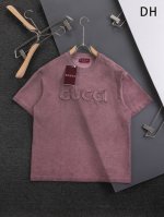 Gucci 古驰 酷奇 Gucci 微宽版型 S-Xl 25Ss Gucci ｜独家定制 专柜同款 重工艺洗水 简约字母贴布刺绣Logo显得更加靓丽精美工艺圆领