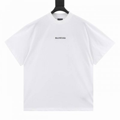 Balenciaga巴黎世家 字母前后刺绣短袖 独家定织定染布料 质感柔软舒适 前后幅巴黎英文字母Logo刺绣 刺绣饱满 Os落肩宽松版型 春夏最新砖柜同步 尺