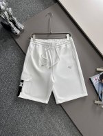 套装款！Prada 普拉达 2025新款 轻奢主义 梭织口袋 后开袋 定制三角章Logo 男女日常通勤 穿搭必备 休闲短裤 定制毛圈面料 腰标吊牌洗水唛三标齐全