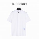 Burberry 巴宝莉 侧边线条下摆战马polo短袖 采用100%棉双面珠地面料，拆解纱线分析，订织蜂窝四角网眼胚布，衣领为双系统提花定织扁机制成，有弹性，不