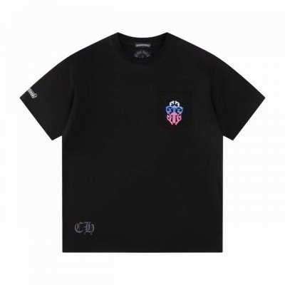款号T53 克罗心 短袖T恤 男女同款 -采用原版280G100%纯棉面料 柔软舒适 螺纹同缸定染零色差 独家品质区别通货 欢迎对比 -颜色： 黑色 -码数：X