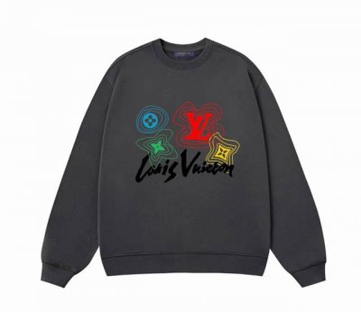 Louis Vuitton Lv 路易威登官网25Ss春季圆领卫衣 原版面料高版本高品质 网红明星同款 优选新疆华棉面料 pu直喷印花Logo工艺 定制定染 手