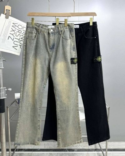 stone Island 石头岛海外限量款纯色牛仔裤，男女同款，25石头岛最新款，简约大方日常通勤首选，辨识度更高，宽松廓型 ，男女都可驾驭， 重度洗水， 区别