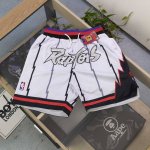 上新 款号：Ysk01 顶级刺绣 2025新款Mitchell&Nessjust Don联名多伦多猛龙队刺绣字母Logo速干篮球短裤，贾斯汀比伯同款，每一处细节