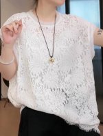 跑量款蕾丝上衣 法式简约款 宽松版型包容性好 三色S Xl