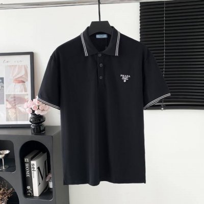 款号 M161 普拉达prada Logo polo短袖 logo标识精致 原版面料 官方同款 polot恤 此款polo衫选用客供进口230G纯棉100%密织