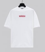 区别通货 ｜新款Ing 重磅280G Balenciaga 胶带T 圆领 短袖 正面和背面采用 Balenciaga Back 胶带设计 ：黑白 ：1 2 3