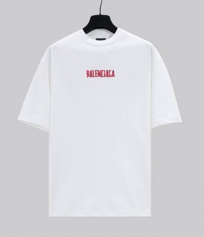 区别通货 ｜新款Ing 重磅280G Balenciaga 胶带T 圆领 短袖 正面和背面采用 Balenciaga Back 胶带设计 ：黑白 ：1 2 3