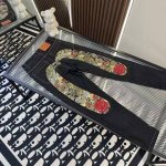 oc-644 Evisu脏脏做旧牛仔长裤Evisu 福神牛仔裤 情侣款特供中山原厂原浆牛仔，面料环保，做旧拼接元素，和带有欧美风格的腰果花组合，与M的完美结合、