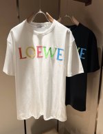 Loe*We罗*威 2025春夏新款男女同款短袖T恤，意大利原厂订单渠道，极具个性高级风，标志Logo图案压胶工艺设计！情侣款纯棉短袖T恤！！最新时尚潮流人气产