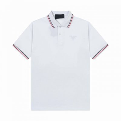 品牌 普拉达 prada 面料 纯棉丝光珠地 克重 260 颜色 黑色 白色 尺码 M-Xxl 原版定制1 1细节还原 三标Logo齐全 高端定制 刺绣Logo