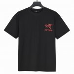 本地160 arc’Teryx始祖鸟基础经典Logo印花短袖.前后印花 定制面料洗水后300克重双纱100%精梳全棉面料 印花工艺，螺纹定织定染无色差 出入专柜