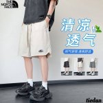 北面The North Face夏季新款 男女同款松紧腰薄款清凉透气激光透气孔网眼速干短裤 男士透气五分裤工装裤 版型属于宽松版 立体剪裁 上身简单有型帅气百搭