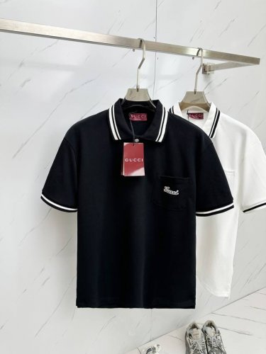 gucci 2025Ss夏季最新品，专柜同步有售，原单狠货，时尚休闲Polo 短袖T恤，上身舒适！吸睛而有亮点，采用进口原版面料，顶级工艺字母图案Logo，简单