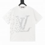 Louis Vuitton 路易威登 小飞机字母Logo印花短袖 面料采用定织定染32支平纹，搭配1*1无根单纱精梳棉罗纹，230G麻棉手感，米白色必须定染，非