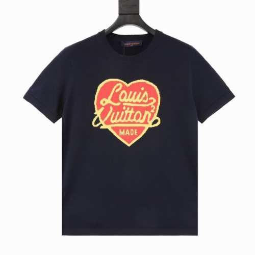 款号Y636 Louis Vutton路易威登 联名爱心针织短袖 采用12S细针织片，德国进口挂毛机织片而成，织线原衣对色，环保固色定染， 引进定制全棉纱线 ，