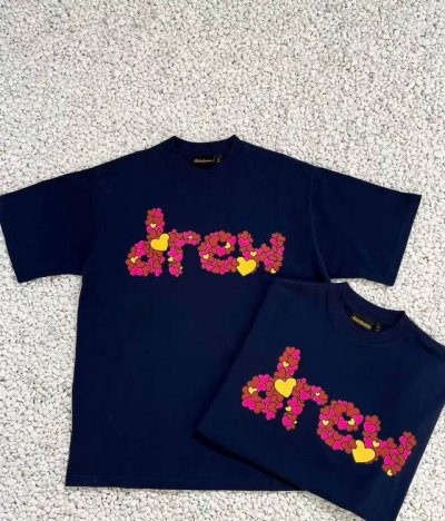更多实拍细节 顶级版本上新 D10# -Drew House 笑脸爱心字母重磅高街纯棉短袖T恤 情侣款- 顶级复刻，原版原包装，最高品质跑量，支持随意对比Zp，